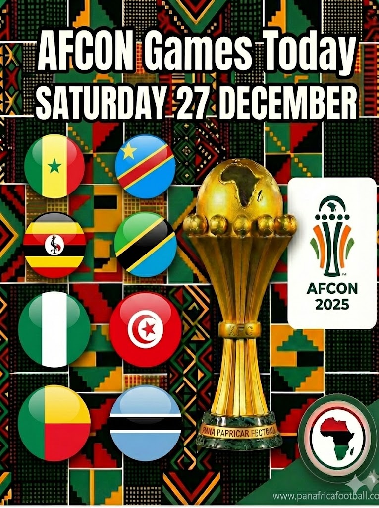 AFCON 2025: Saturday 27 December match schedule and kick-off times
