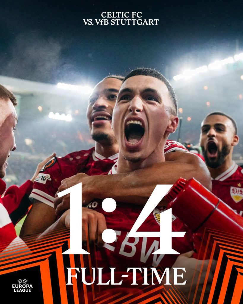Video – Bilal El Khannouss Scores Twice As Stuttgart Thrash Celtic In Europa League Knockout Play-Off
