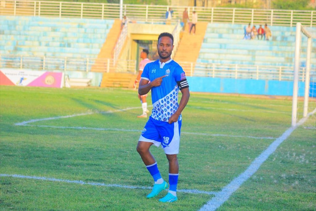 Hawassa Star Shemeles Bekele During An Ethiopian Premier League