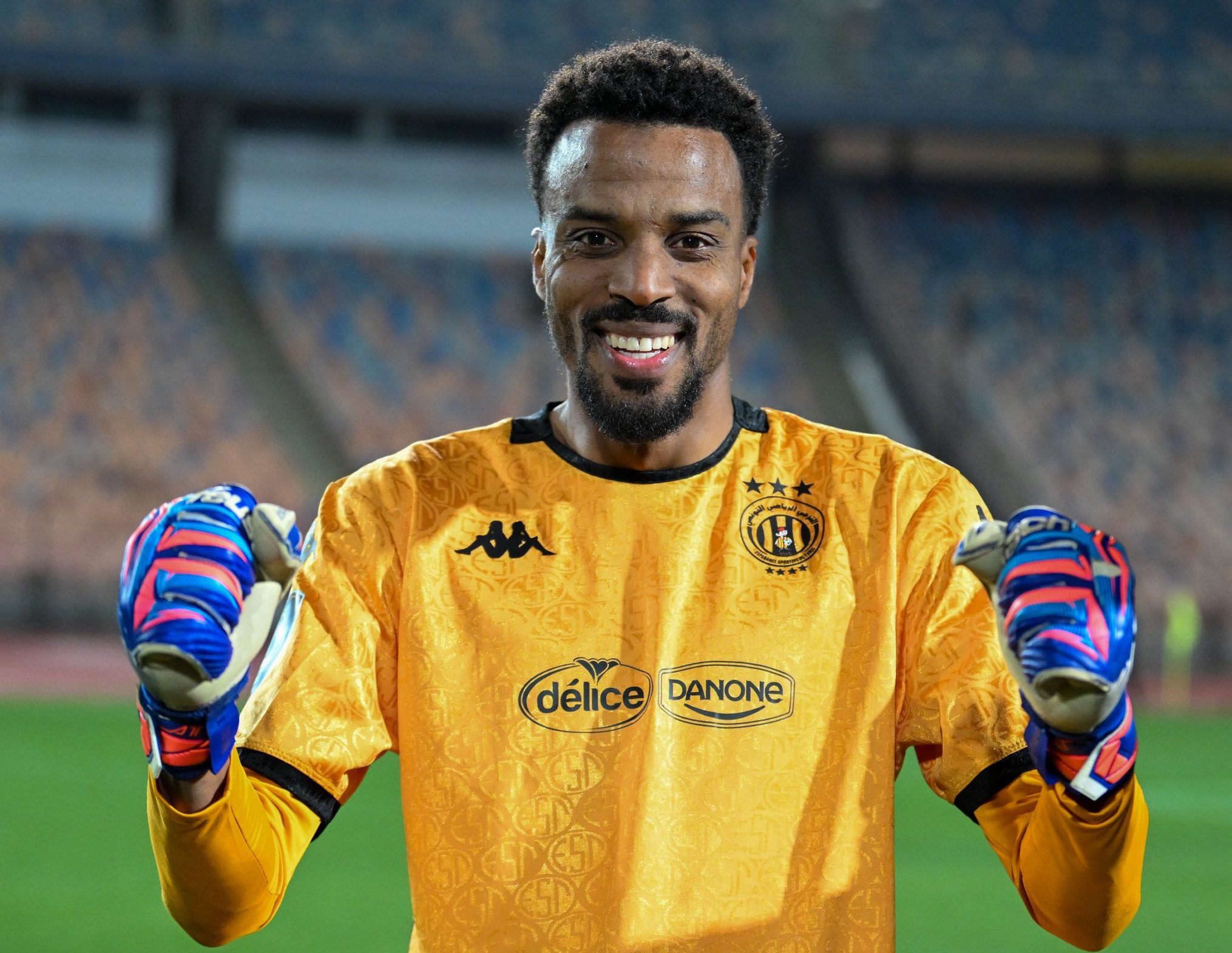 Brilliant goalkeeper Bechir Ben Saïd reacts after Esperance eliminate Al Ahly