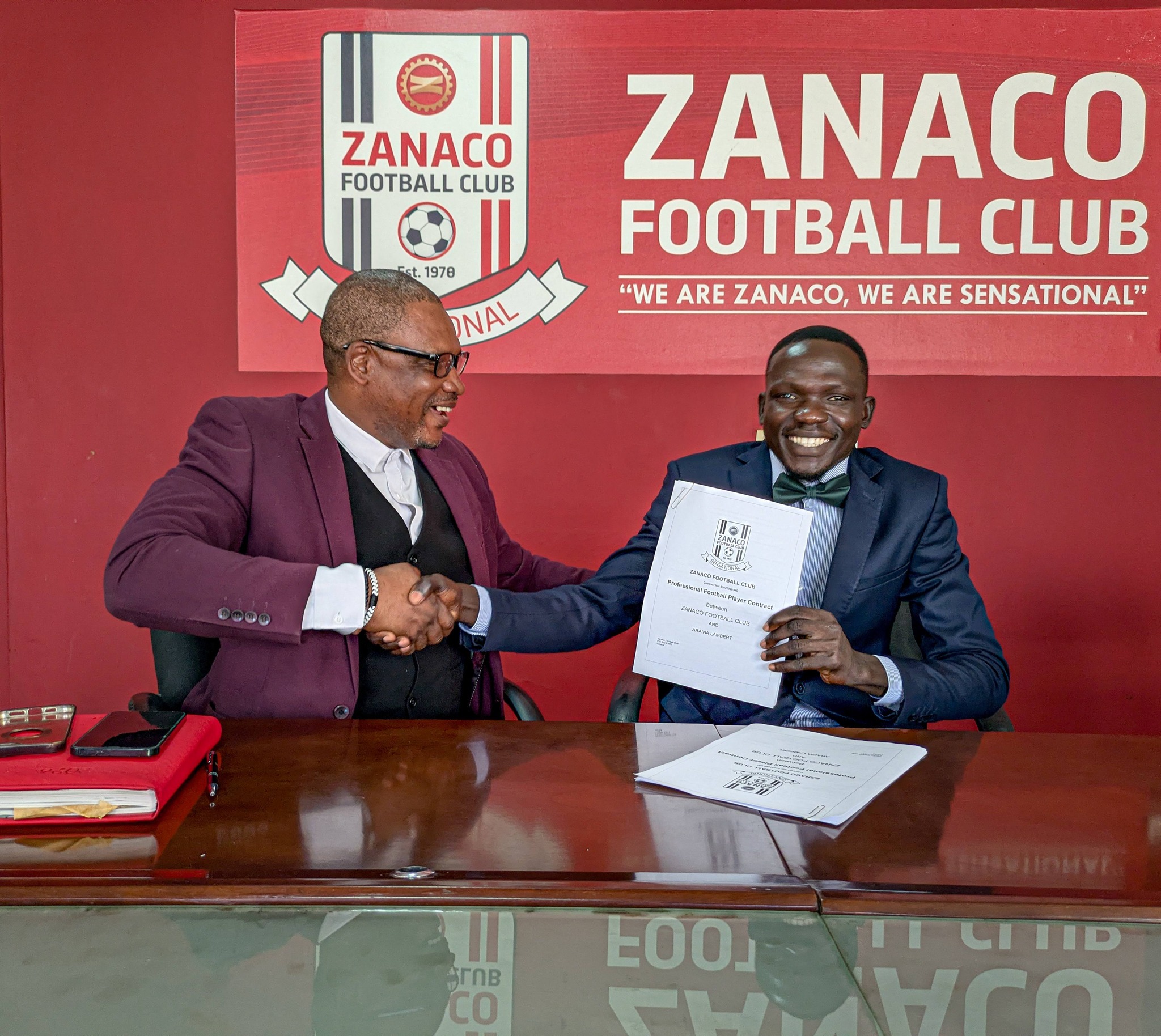 Zanaco FC extend contract of striker Lambert Araina