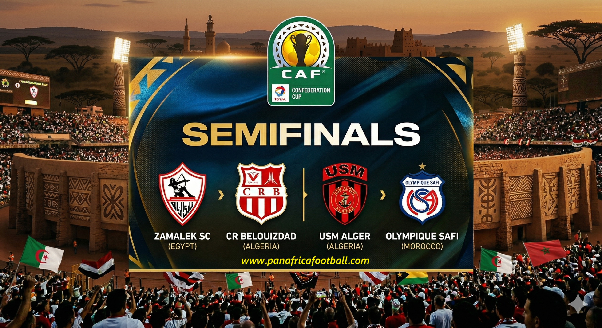 CAF Confederation Cup: Date and time for 2025/2026 semi-finals