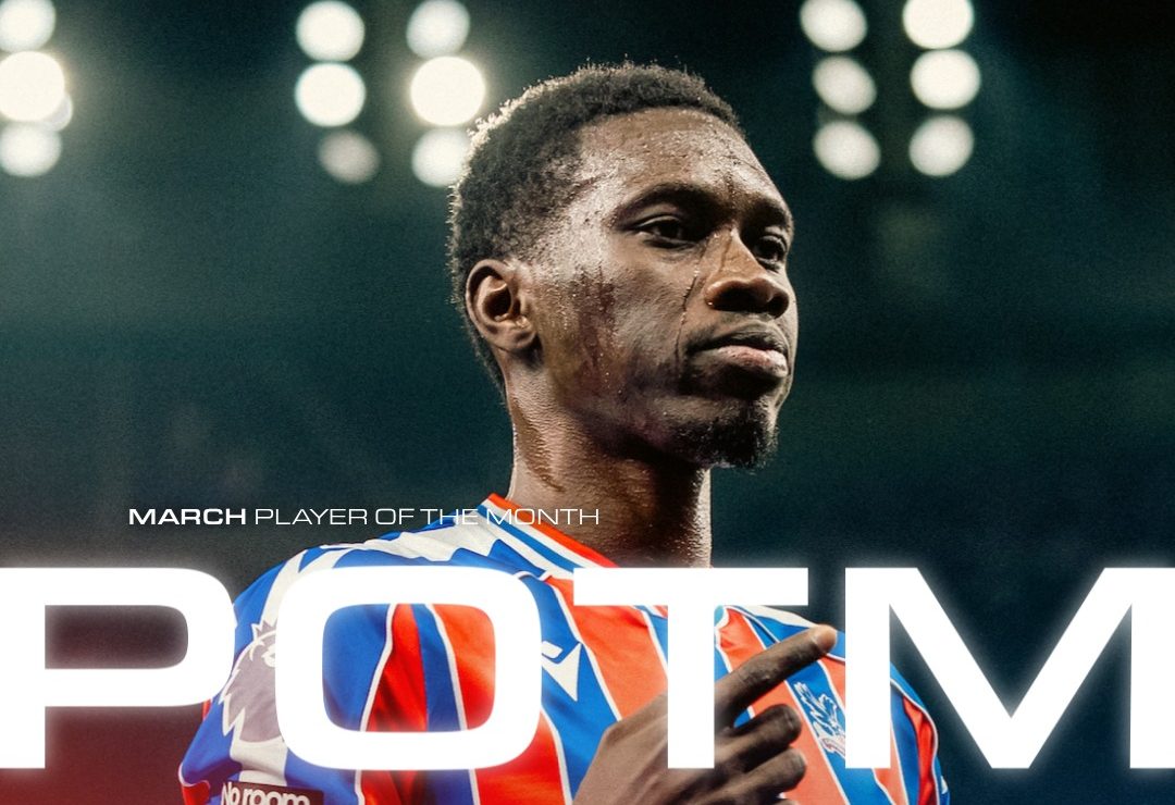 Ismaila Sarr wins Crystal Palace Player of the Month for March